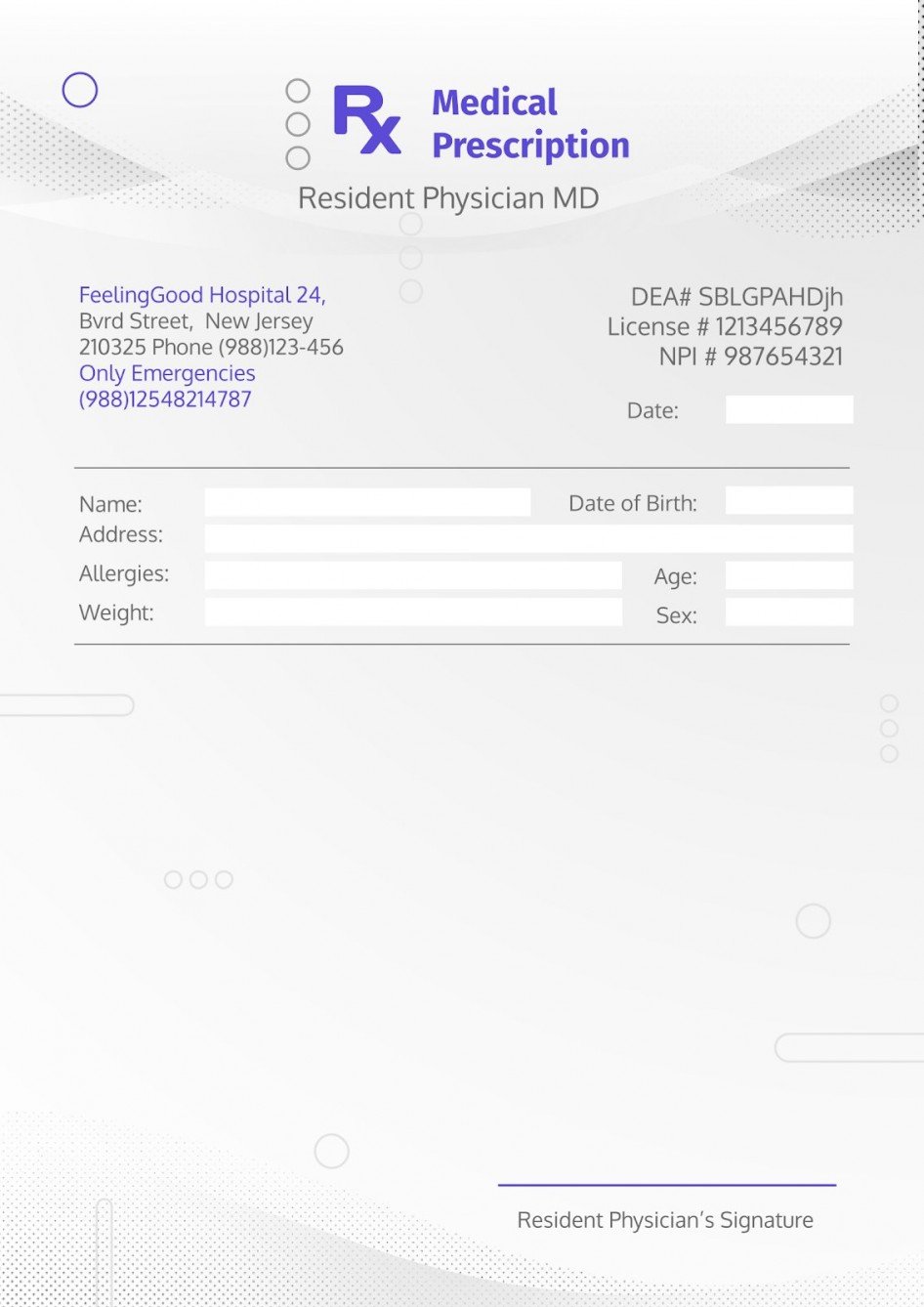 Printable Pharmaceutical Prescription | Google Slides &amp; PPT