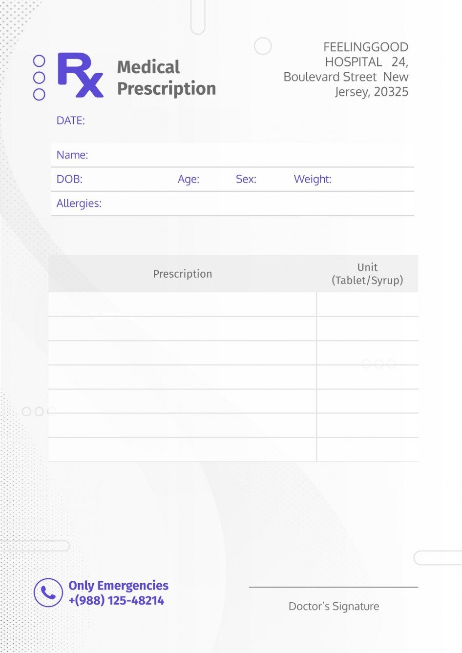 Printable Pharmaceutical Prescription | Google Slides &amp; PPT