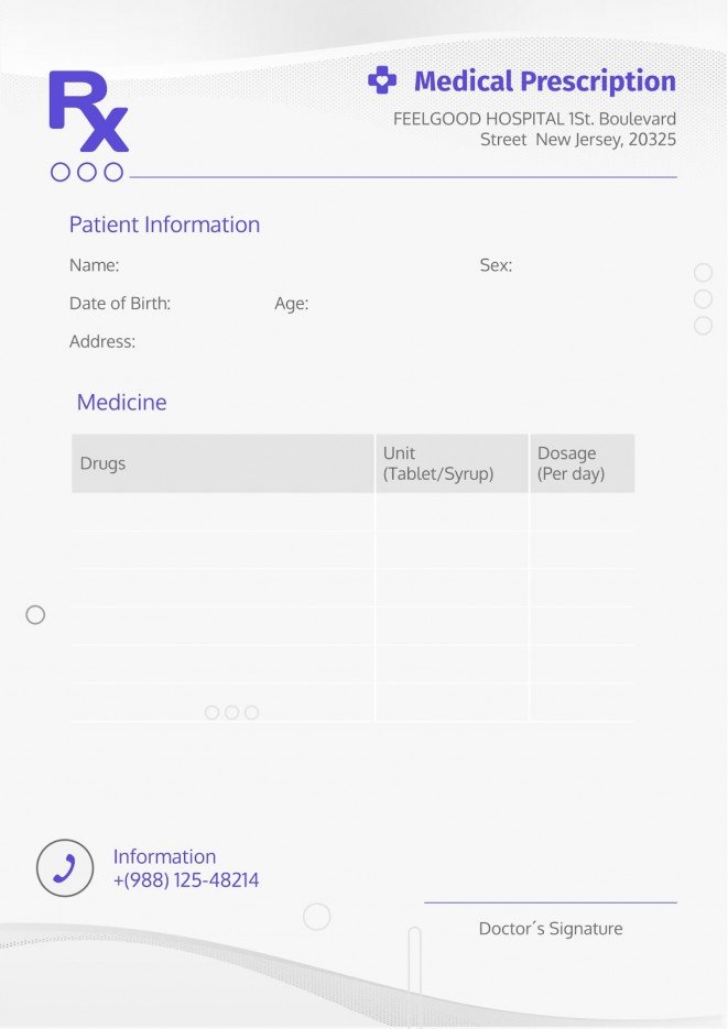Printable Pharmaceutical Prescription | Google Slides &amp; PPT