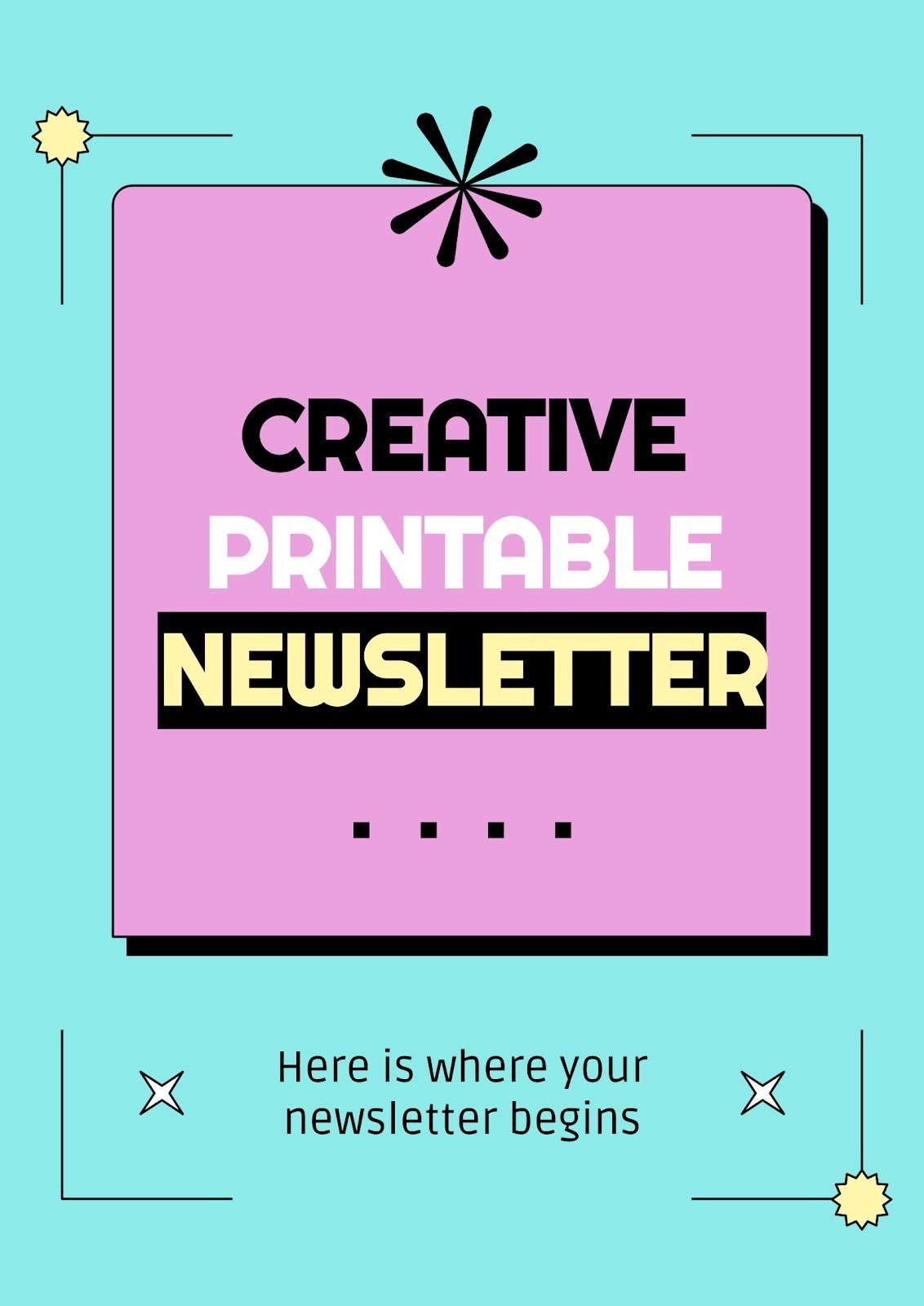 Newsletter créative imprimable Modèles de présentation