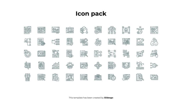 월별 KPI 개요 인포그래픽 프레젠테이션 템플릿