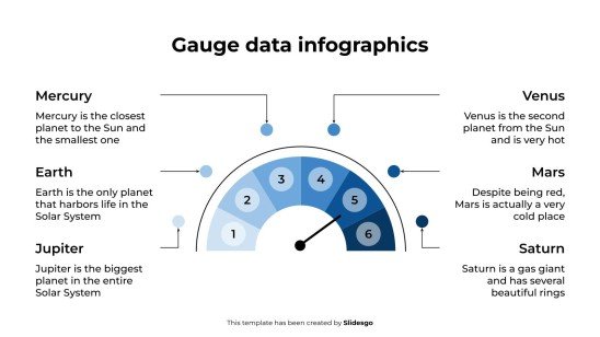 Plantilla de presentación Infografías de datos de calibre