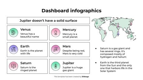 Plantilla de presentación Infografías del tablero de instrumentos