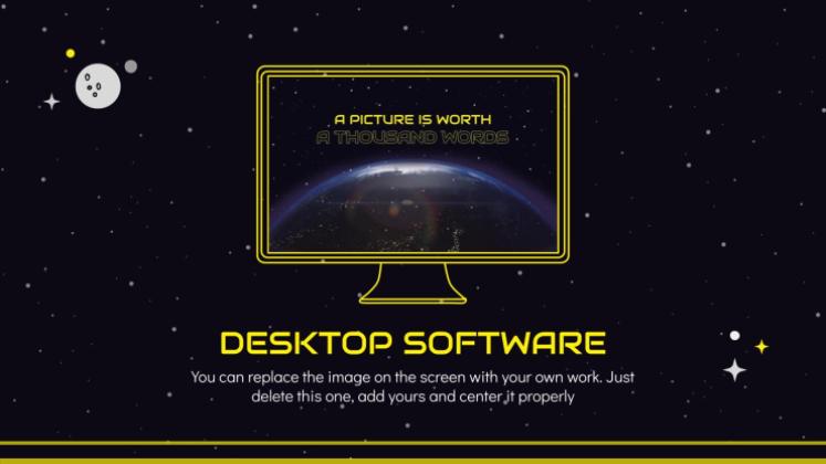 5월에 대비한 멀티 스페이스 테마 프레젠테이션 템플릿