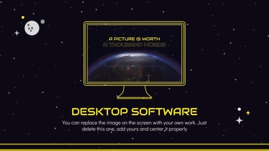 5월에 대비한 멀티 스페이스 테마 프레젠테이션 템플릿