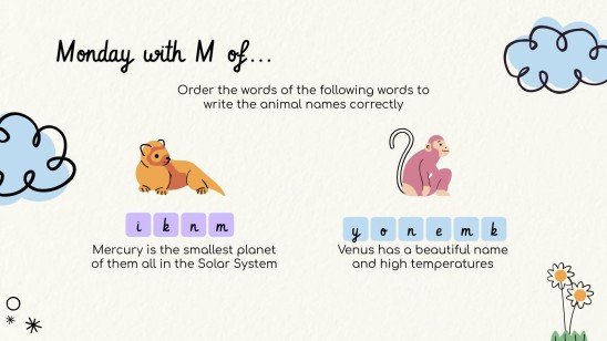 Lerne die Tage der Woche! Präsentationsvorlage