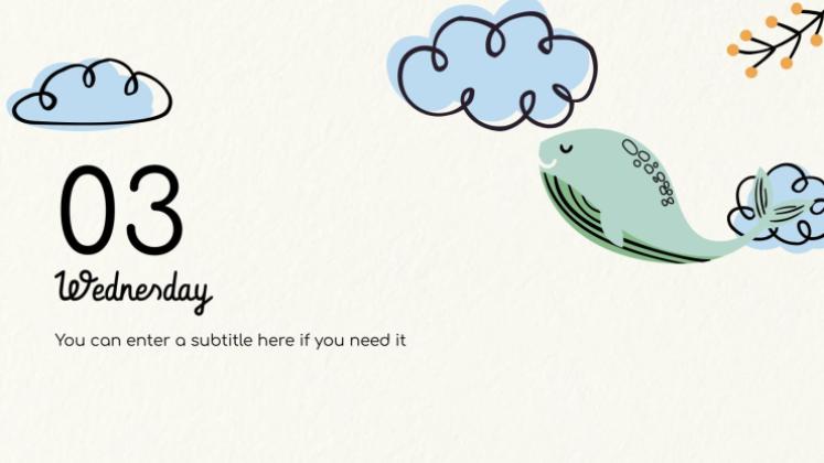 Lerne die Tage der Woche! Präsentationsvorlage