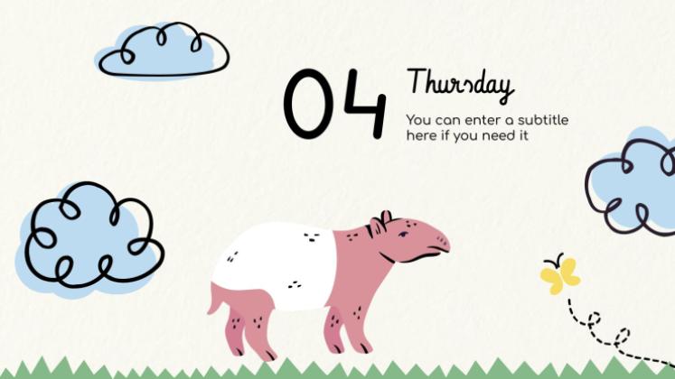 Lerne die Tage der Woche! Präsentationsvorlage