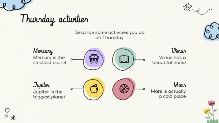 Lerne die Tage der Woche! Präsentationsvorlage
