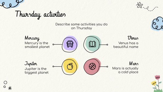 Lerne die Tage der Woche! Präsentationsvorlage
