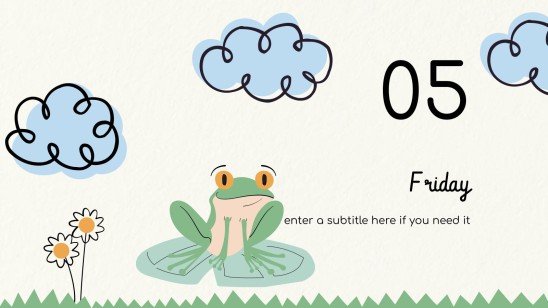 Lerne die Tage der Woche! Präsentationsvorlage