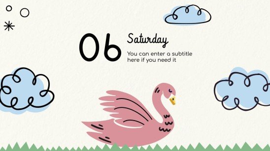 Lerne die Tage der Woche! Präsentationsvorlage