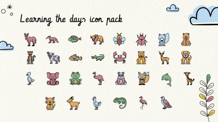 Lerne die Tage der Woche! Präsentationsvorlage