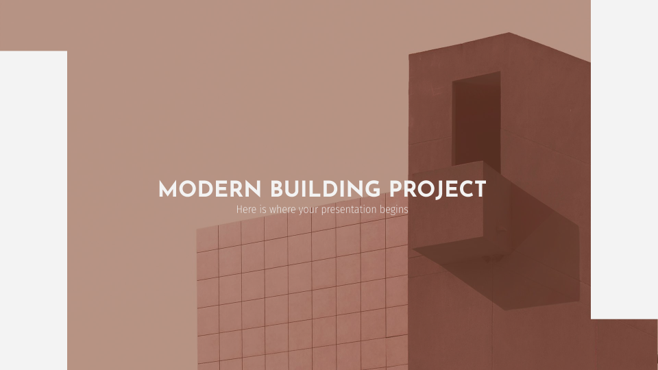 Modelo de apresentação Projeto edifício moderno