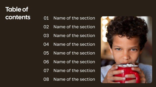 맛있는 핫 코코아 프레젠테이션 템플릿