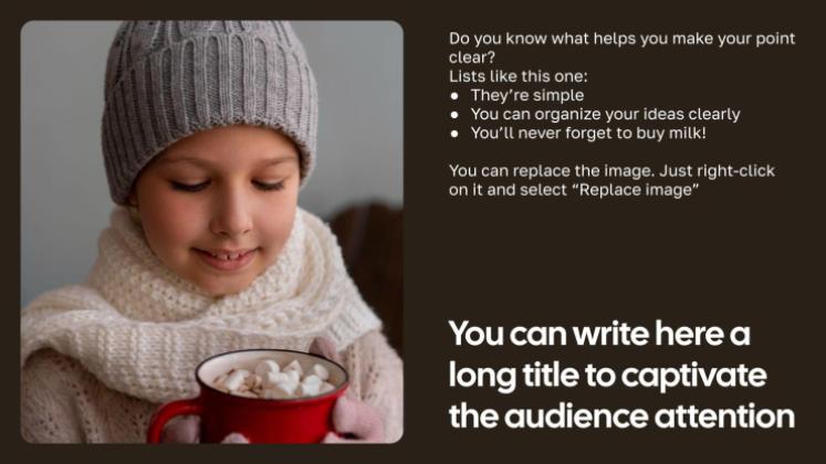 맛있는 핫 코코아 프레젠테이션 템플릿