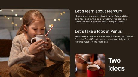 맛있는 핫 코코아 프레젠테이션 템플릿