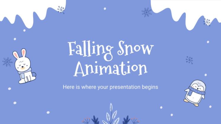 Animation de chutes de neige Modèles de présentation