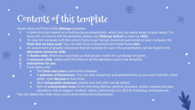 Animation de chutes de neige Modèles de présentation