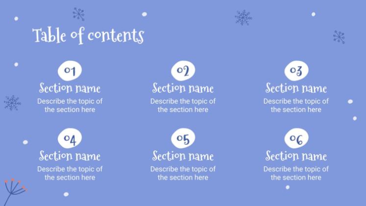 Animation de chutes de neige Modèles de présentation