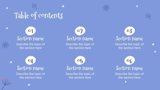 Animation de chutes de neige Modèles de présentation