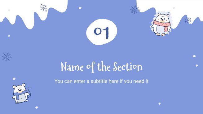 Animation de chutes de neige Modèles de présentation