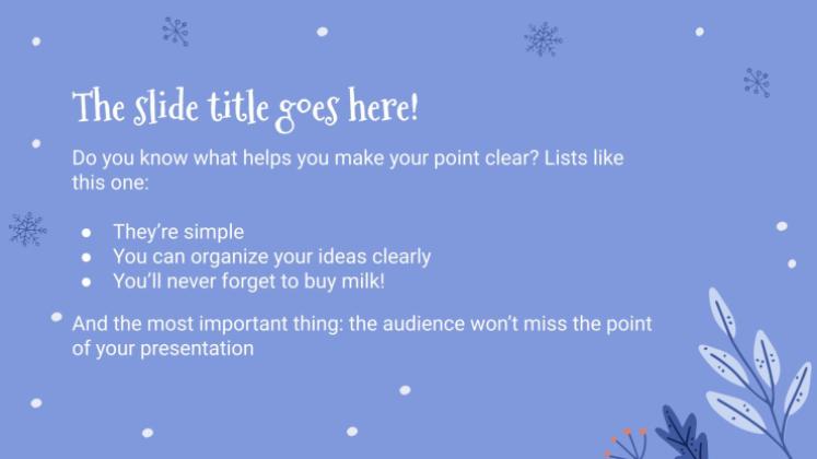 Animation de chutes de neige Modèles de présentation