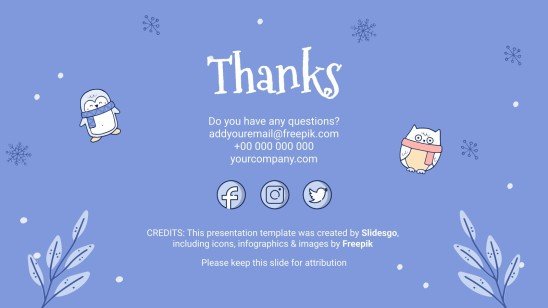 Animation de chutes de neige Modèles de présentation