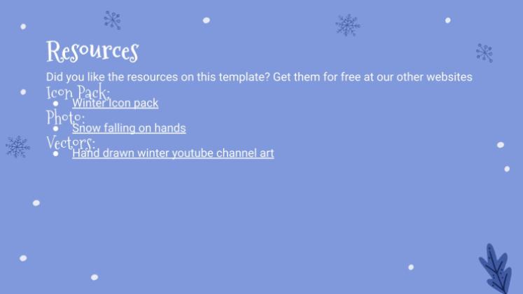 Animation de chutes de neige Modèles de présentation