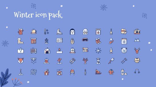 Animation de chutes de neige Modèles de présentation