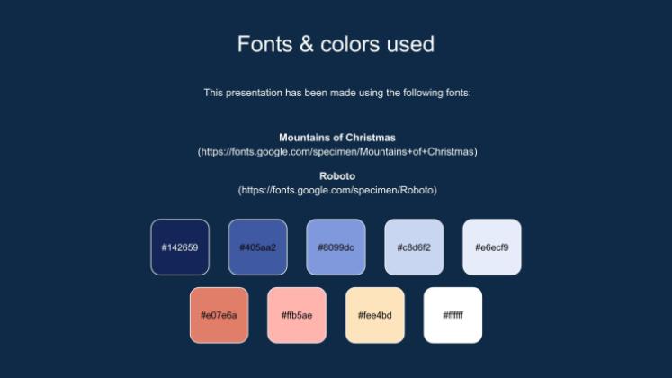 Animation de chutes de neige Modèles de présentation