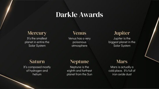 Diaporama Darkle Modèles de présentation