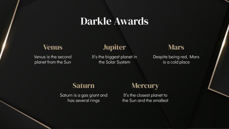 Diaporama Darkle Modèles de présentation