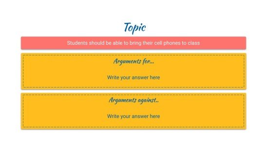 Organizer um dein persuasives Schreiben zu verbessern Präsentationsvorlage