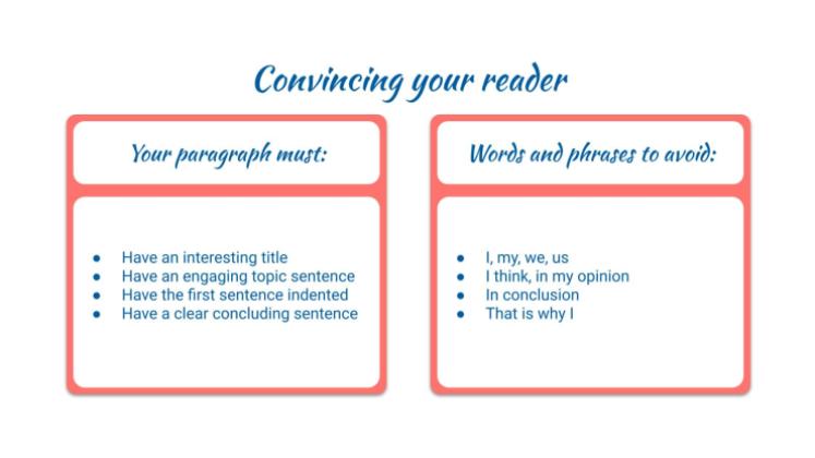 Organizer um dein persuasives Schreiben zu verbessern Präsentationsvorlage