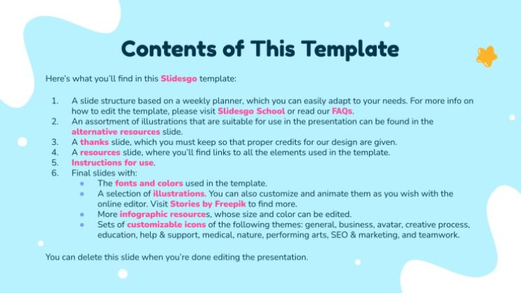 Planificateur hebdomadaire pour l’école primaire Modèles de présentation