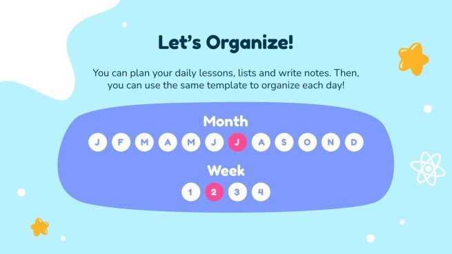 Planificateur hebdomadaire pour l’école primaire Modèles de présentation