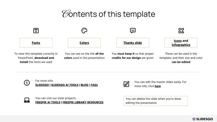우아한 화이트와 골드 디자인 프레젠테이션 템플릿