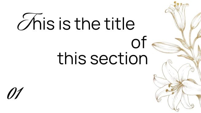 우아한 화이트와 골드 디자인 프레젠테이션 템플릿