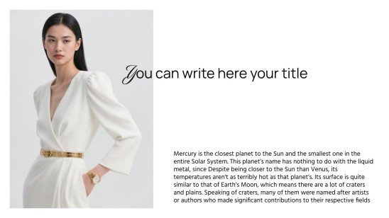 우아한 화이트와 골드 디자인 프레젠테이션 템플릿