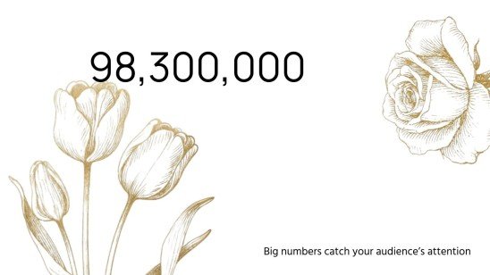 우아한 화이트와 골드 디자인 프레젠테이션 템플릿