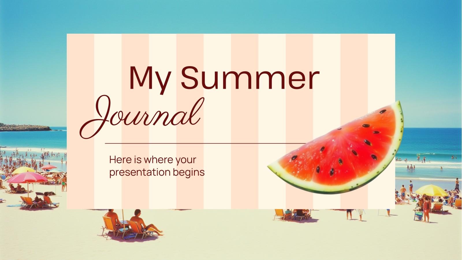 Mein Sommertagebuch Präsentationsvorlage