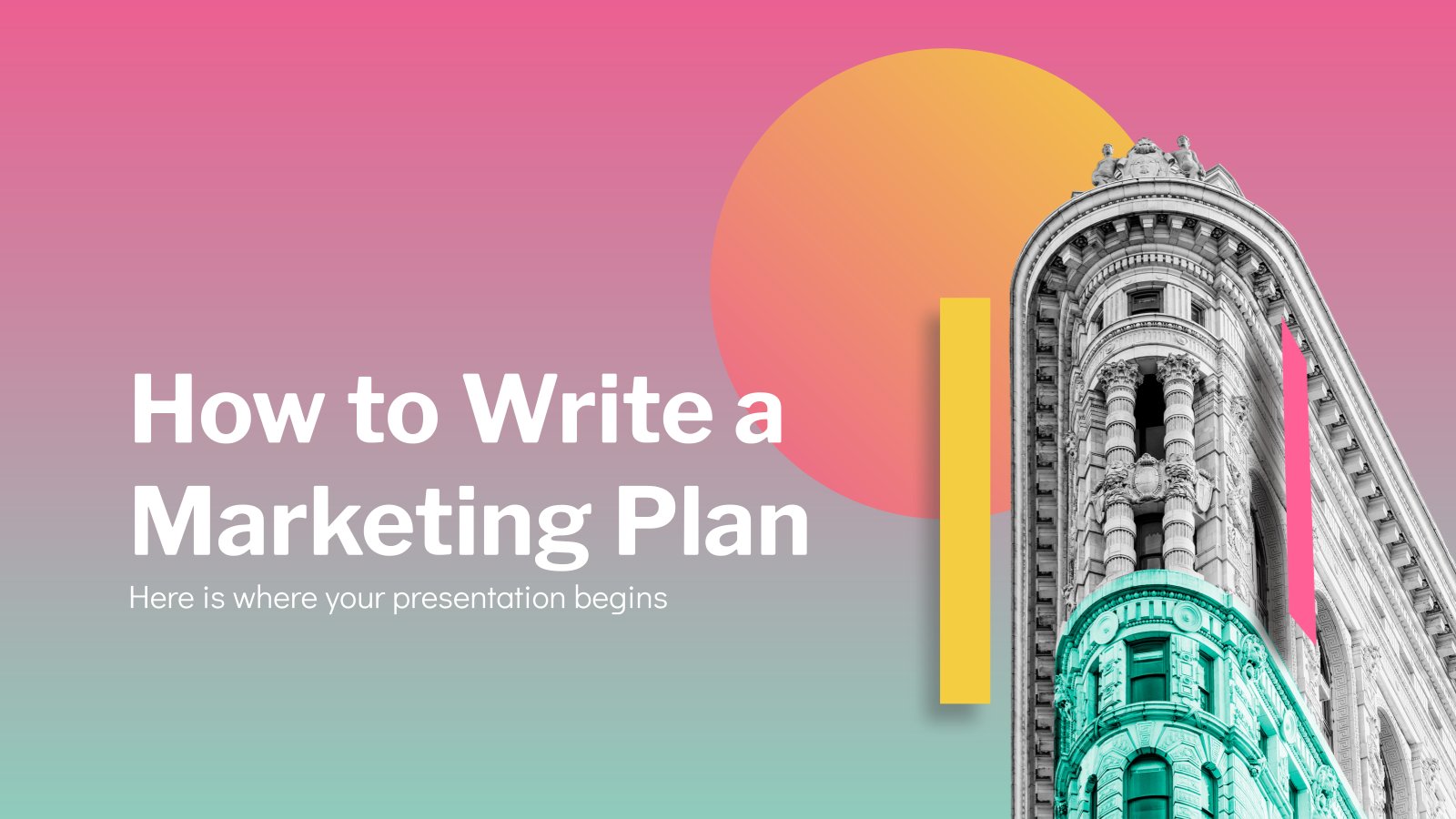 How to Write a Marketing Plan presentation template 