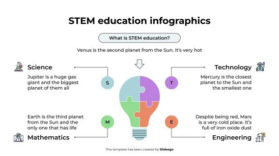 Plantilla de presentación Infografías de educación STEM