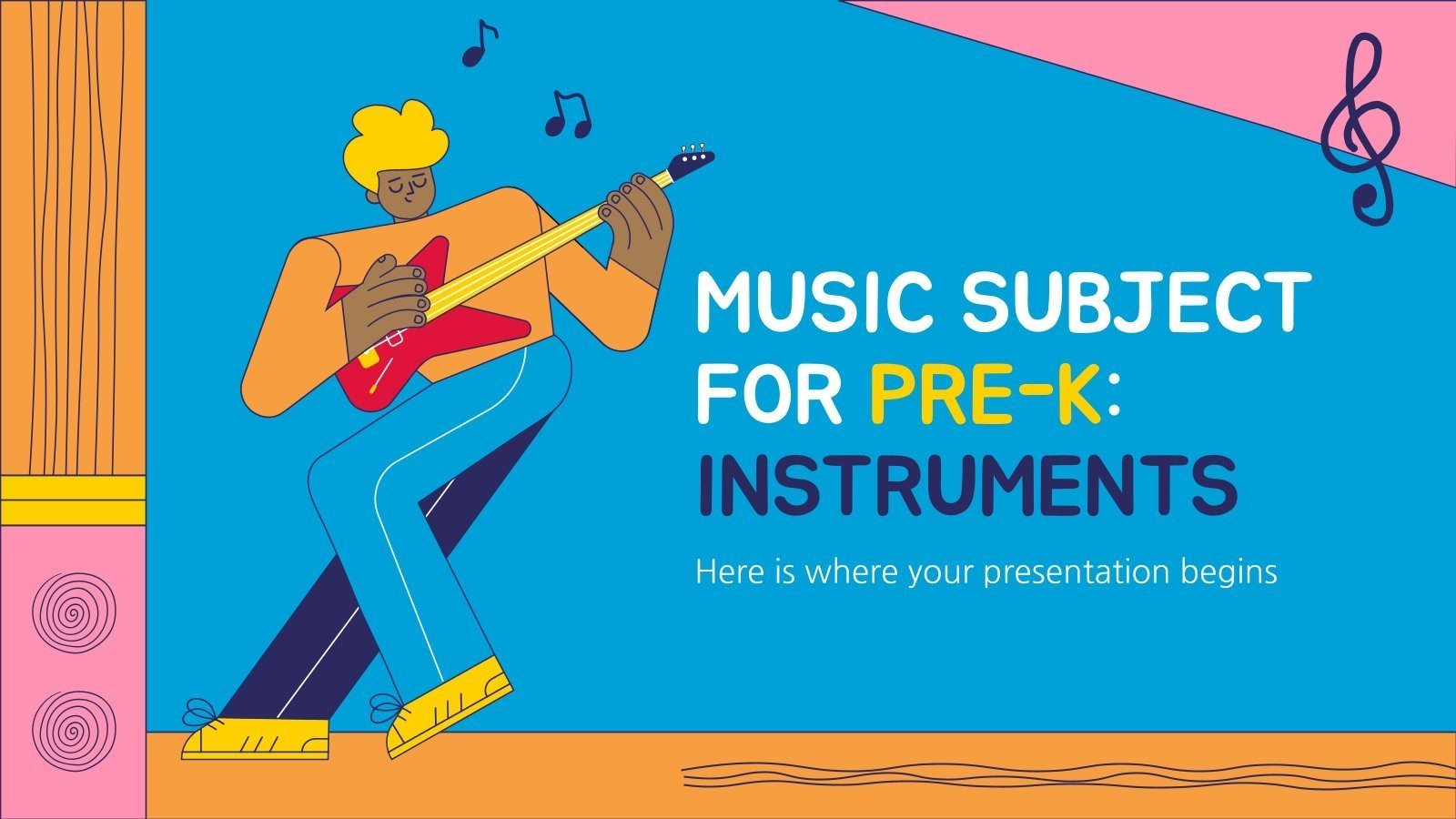 Music Subject for PreK Instruments Google Slides & PPT