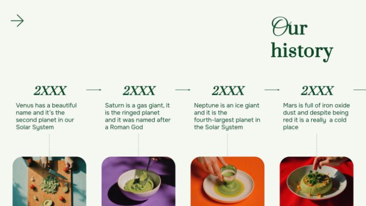 맛있는 야채 요리법 프레젠테이션 템플릿