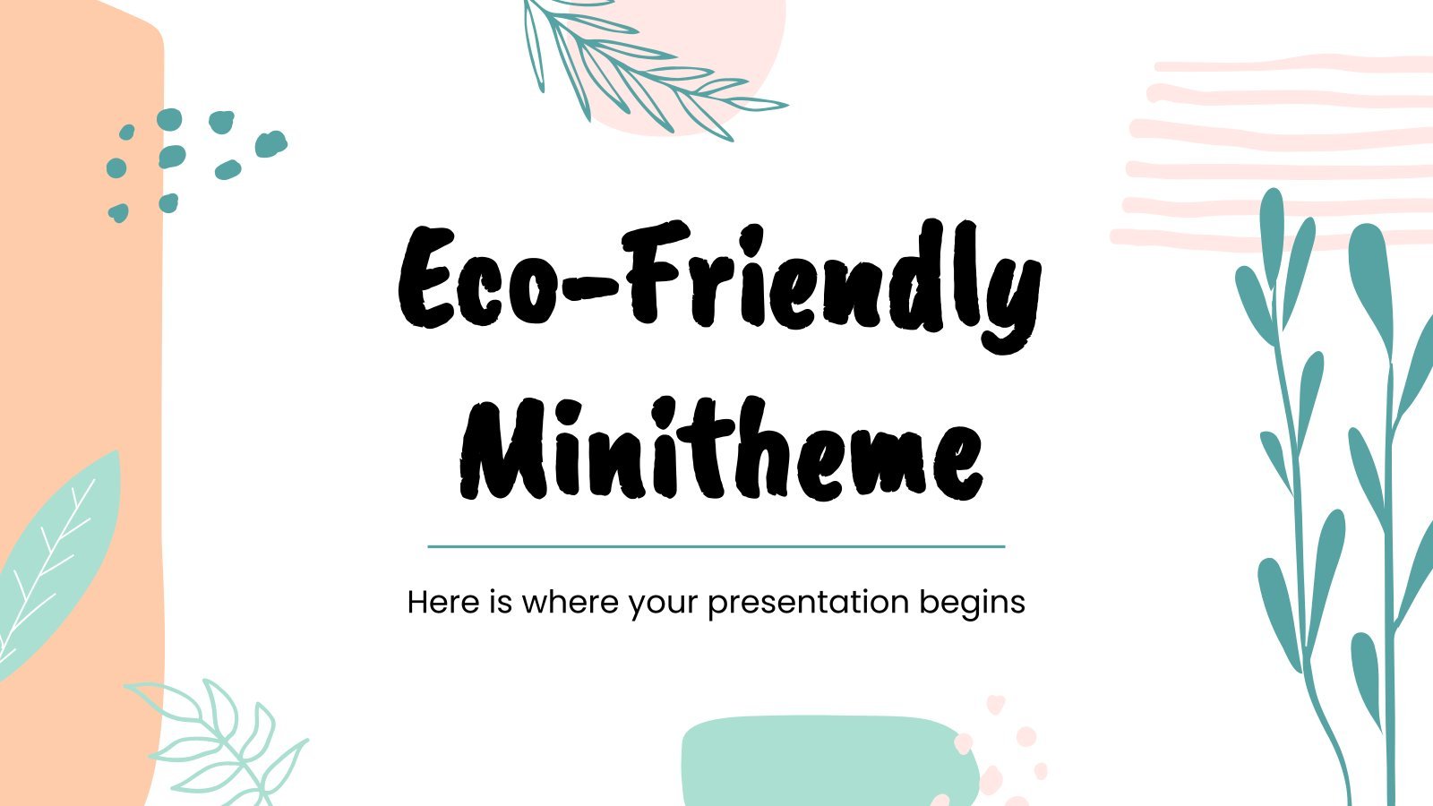 Plantilla de presentación Minitema ecológico