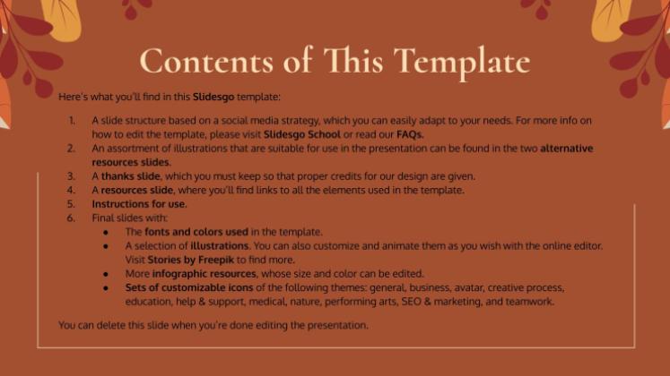 Plantilla de presentación Fondos otoñales