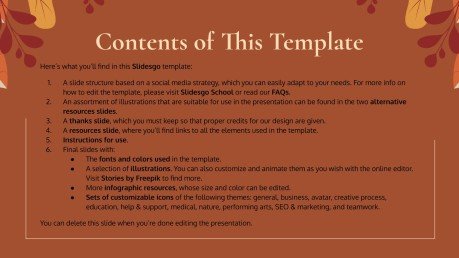 Plantilla de presentación Fondos otoñales