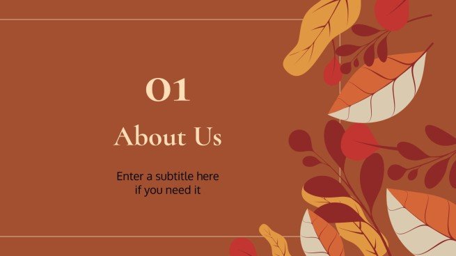 Plantilla de presentación Fondos otoñales